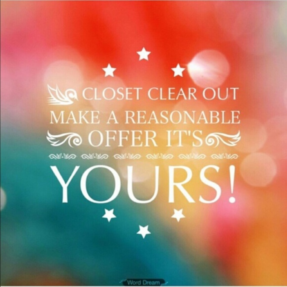 Closest clear out!!!!